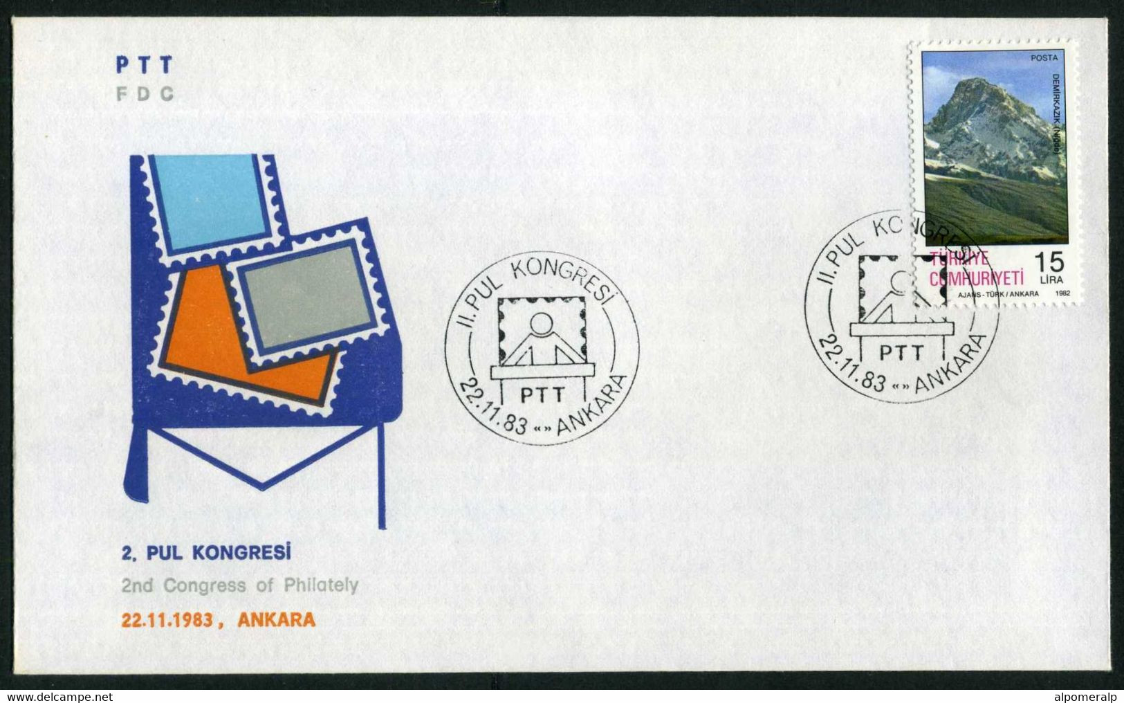Türkiye 1983 2nd Congress Of Philately, Ankara, Special Cover - Lettres & Documents