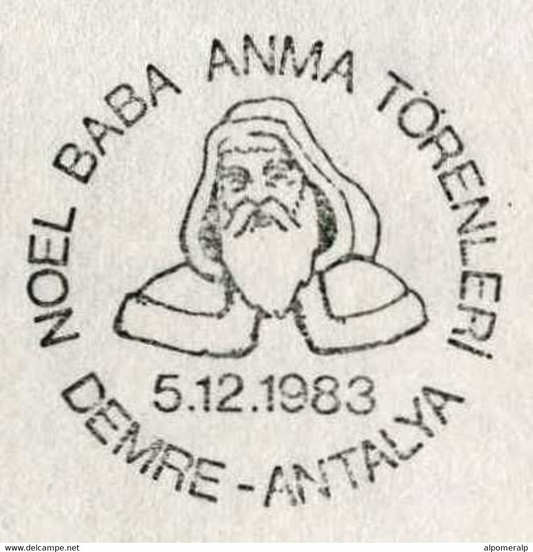 Türkiye 1983 Santa Claus Commemoration Ceremonies, Special Cover - Brieven En Documenten