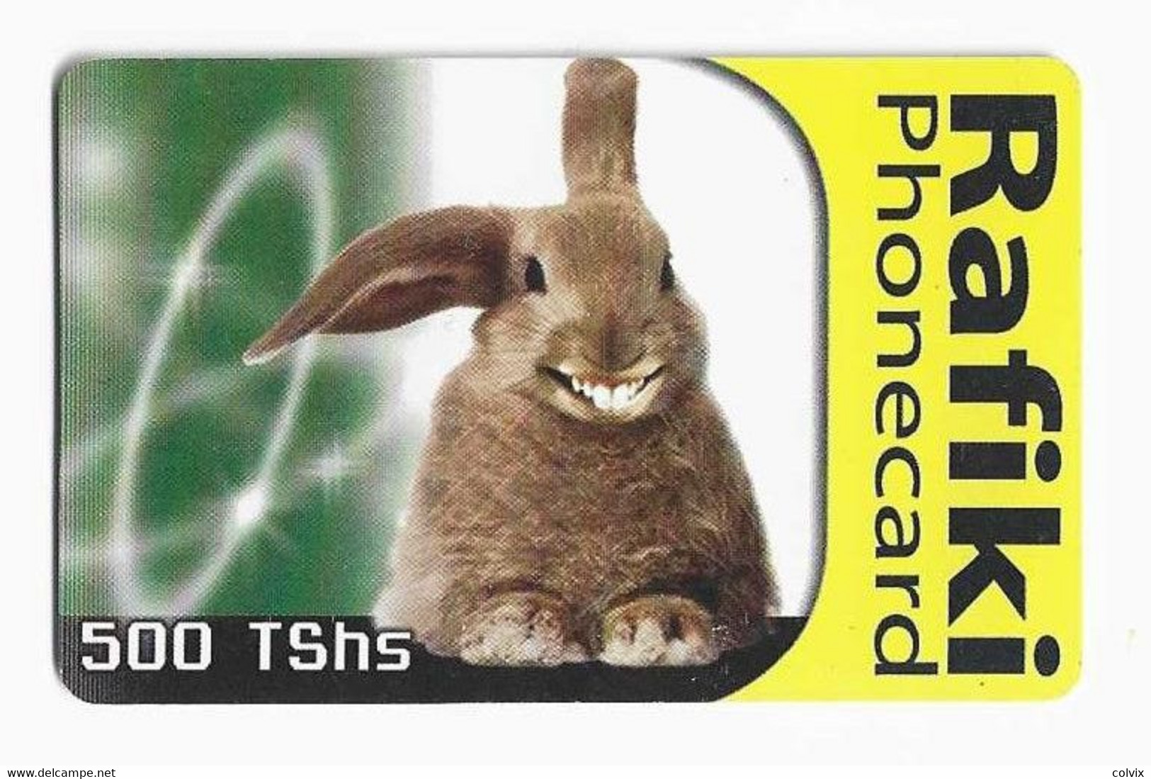 TANZANIE Ref MV Cards TAN-TT-27  500 Tshs RAFIKI RABBIT 1 LAPIN SIDA - Tanzanie