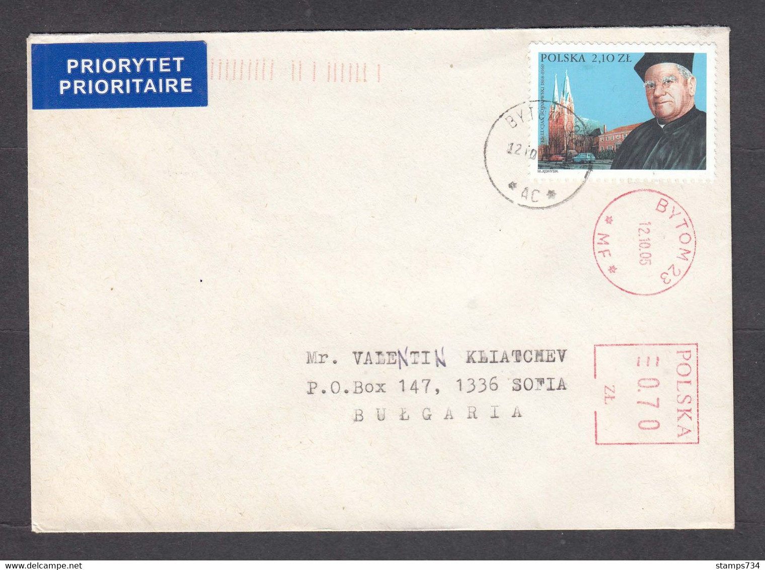 Poland - 01/2005 - 2.80 Zl., Lucian Bojnowski, Letter Ordinary - Storia Postale