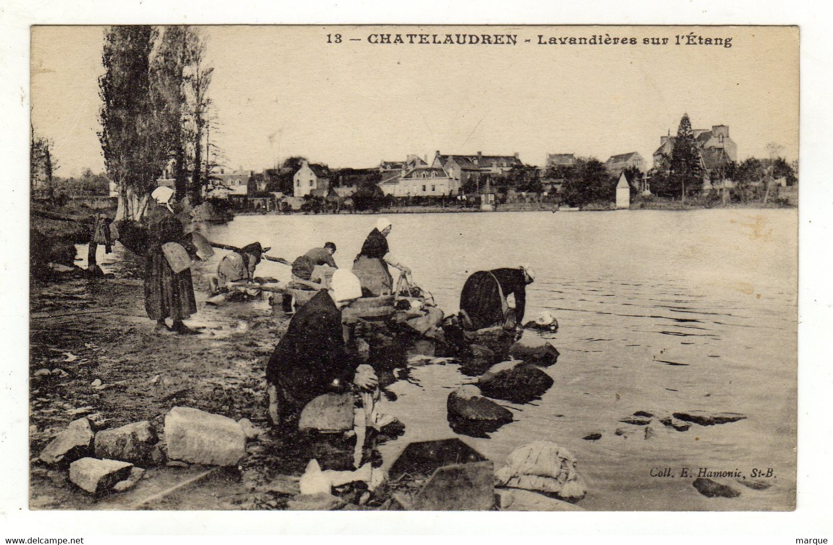 Cpa N° 13 CHATELAUDREN Lavandières Sur L' Etang - Châtelaudren