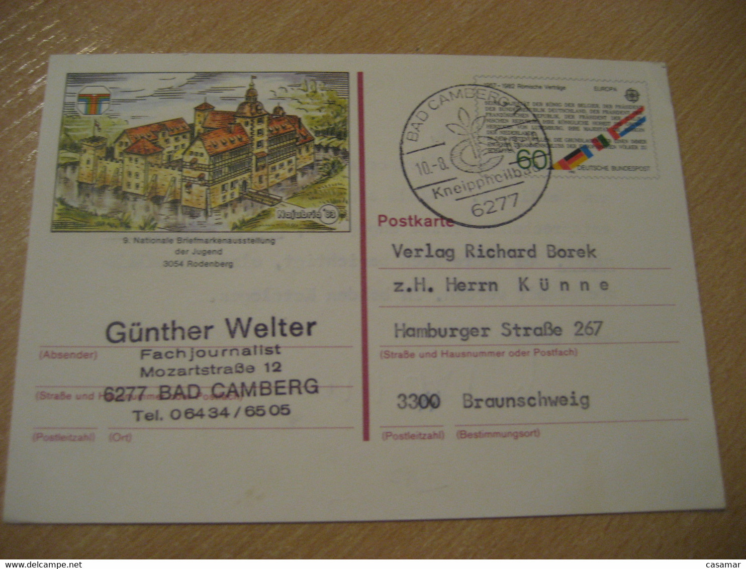 BAD CAMBERG 1983 Kneippheilbad Thermal Health Sante Cancel Rodenberg Postal Stationery Card GERMANY - Termalismo