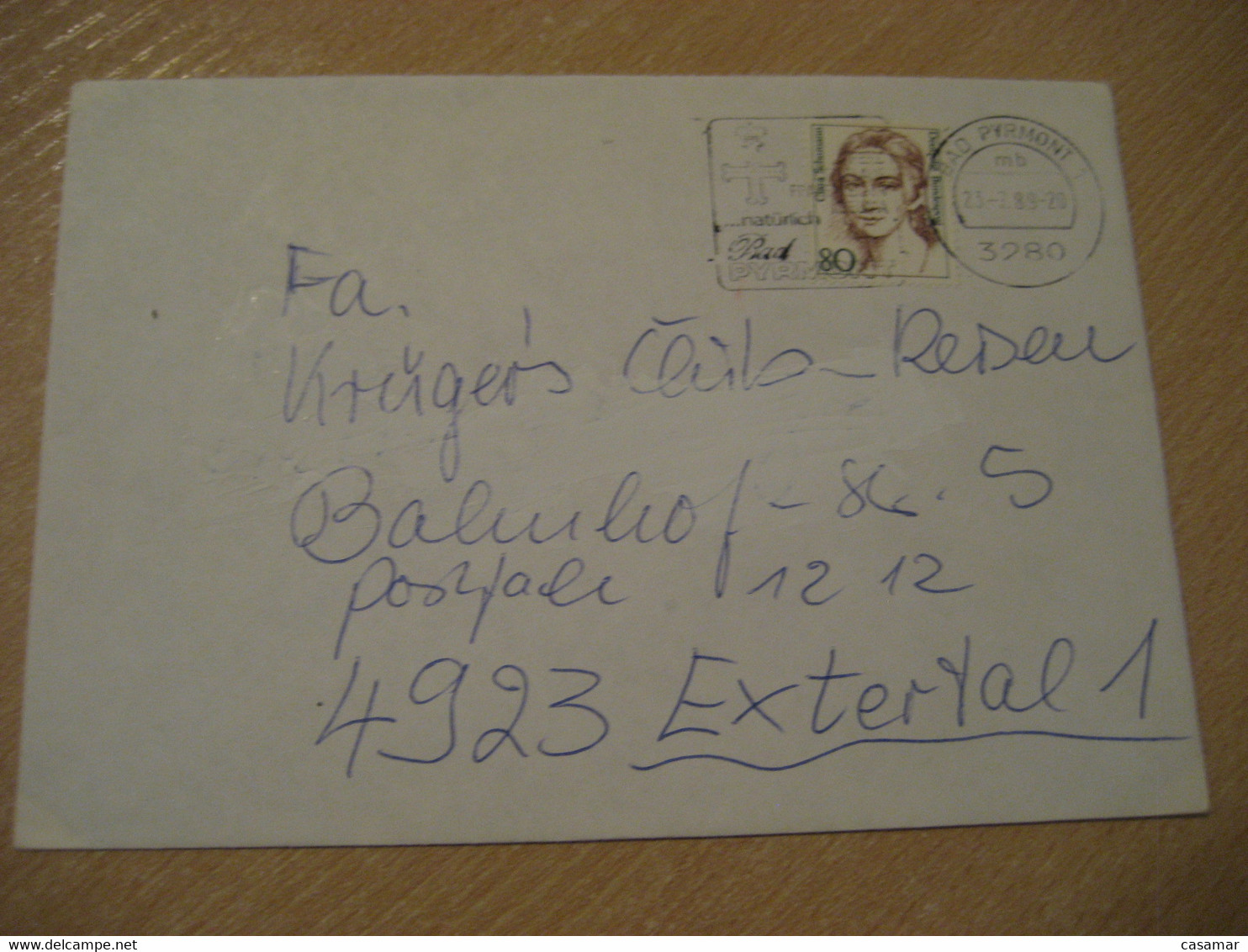 BAD PYRMONT 1989 Rheuma Rheumatism Health Sante Cancel Cover GERMANY - Kuurwezen