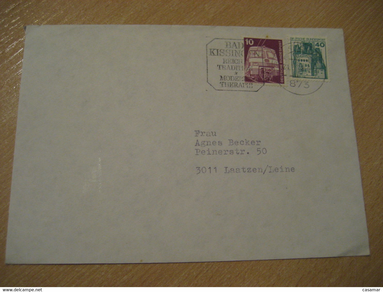 BAD KISSINGEN 1978 Moderne Therapie Thermal Health Sante Cancel Cover GERMANY - Kuurwezen