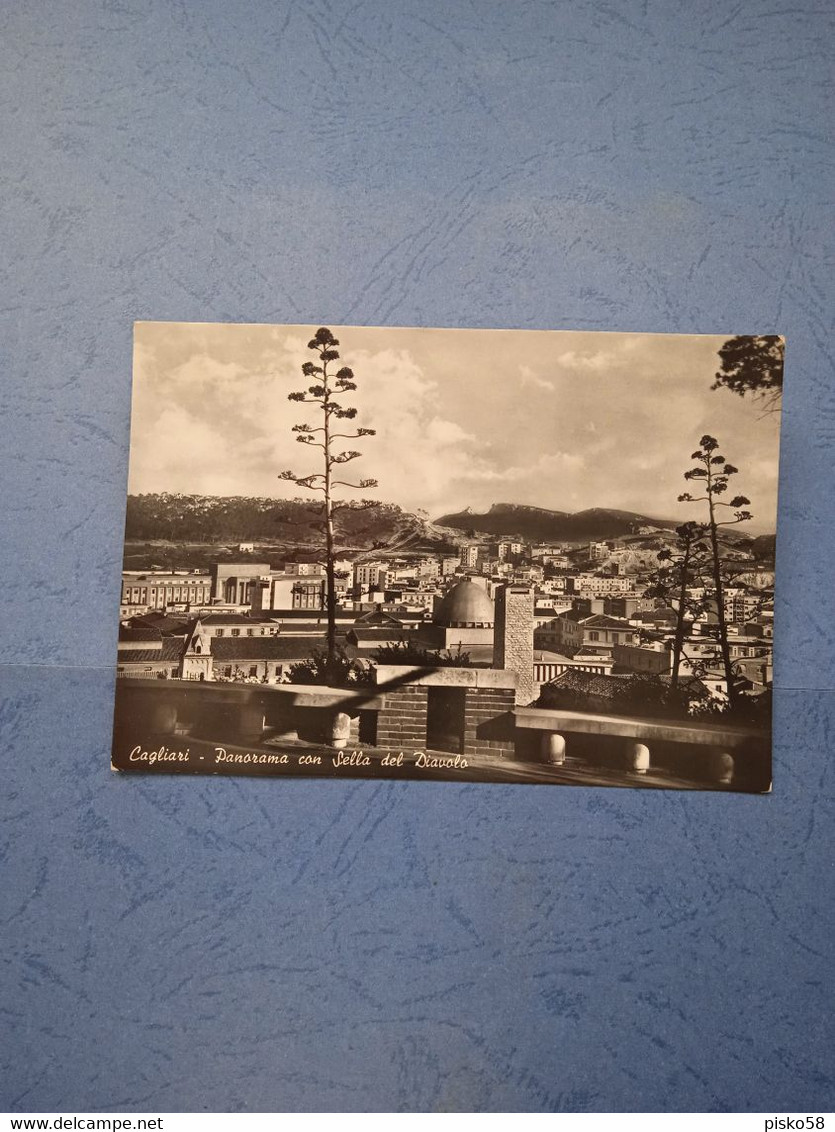 Italia-sardegna-cagliari-panorama Con Sella Del Diavolo-fg-1956 - Cagliari