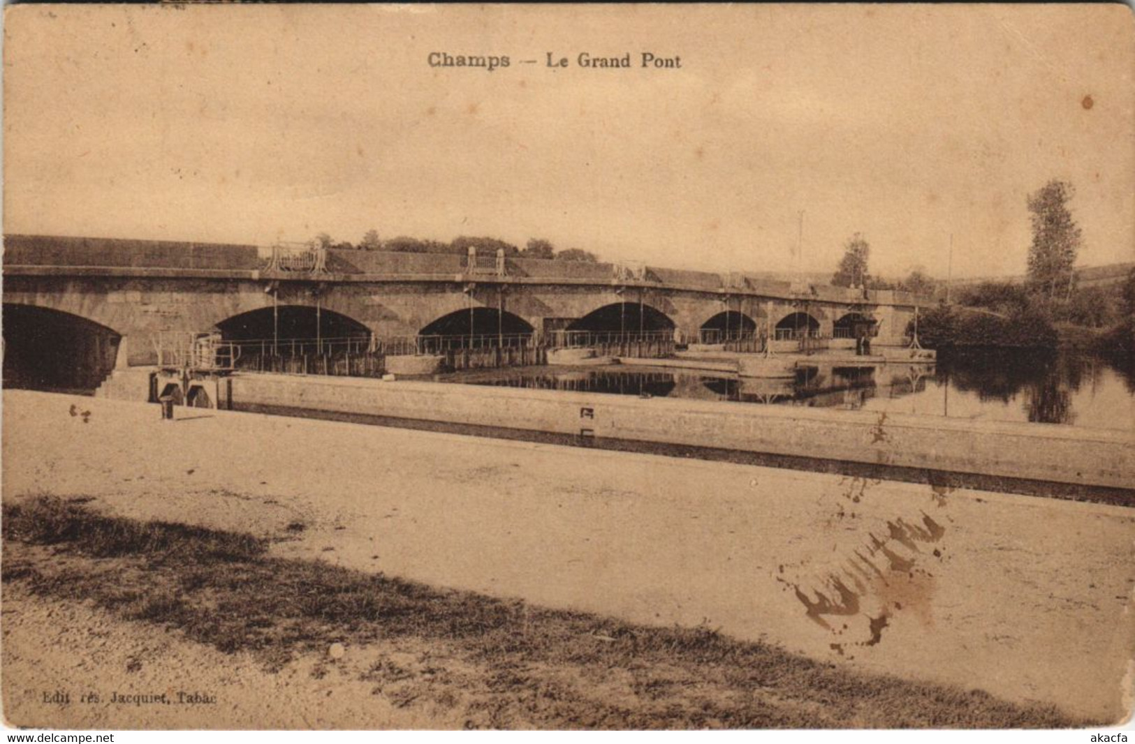 CPA CHAMPS Le Grand Pont (1198110) - Champs Sur Yonne
