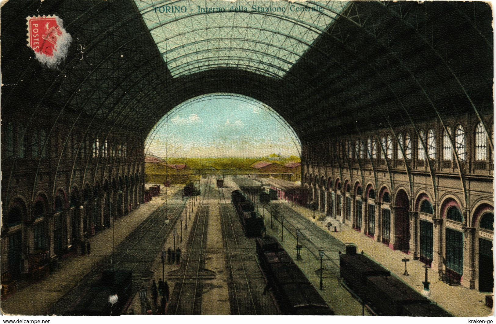 CPA - TORINO CITTÀ - Interno Stazione Ferroviaria Di Porta Nuova - Treno - VG - DT005 - Stazione Porta Nuova