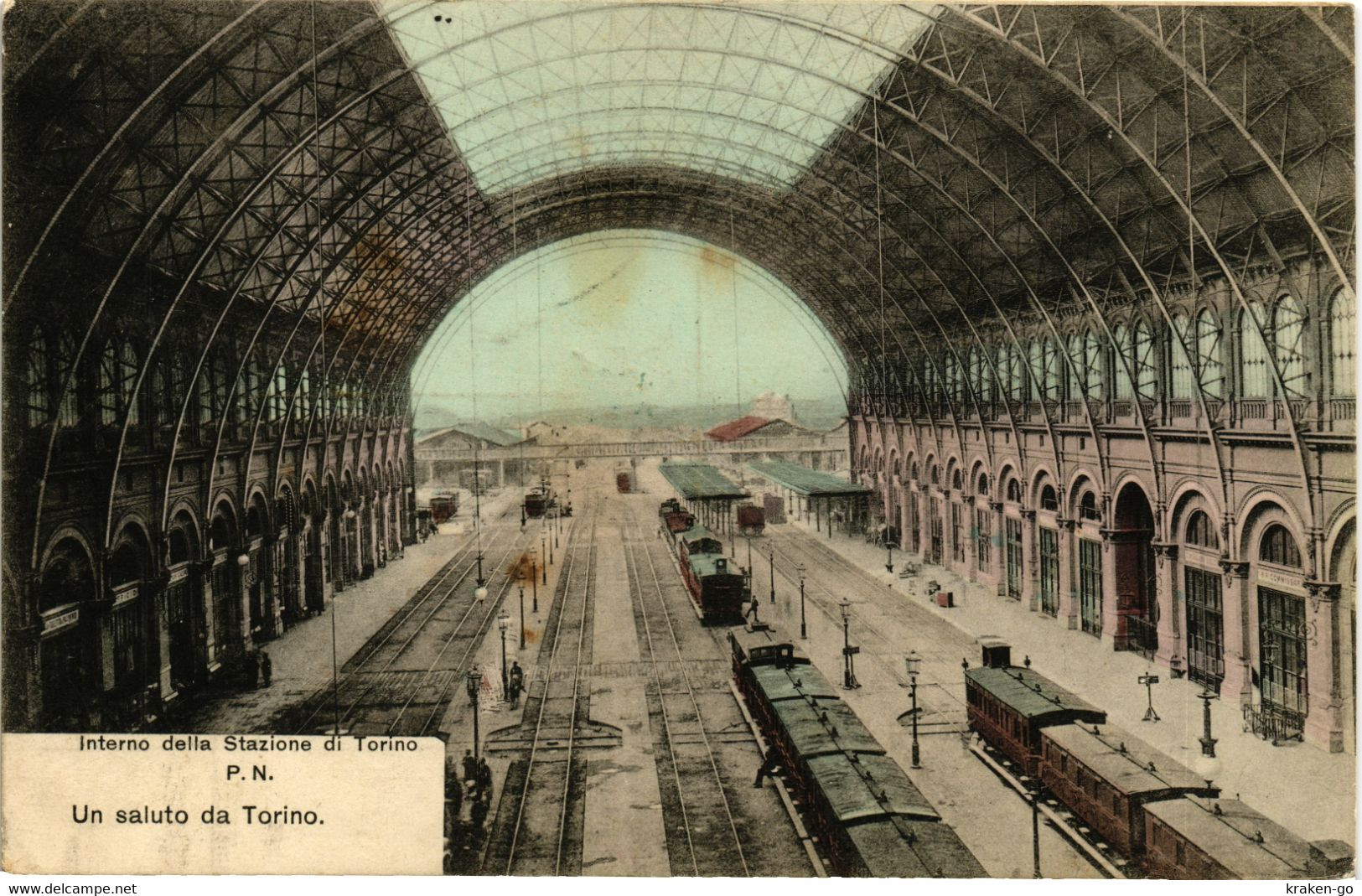 CPA - TORINO CITTÀ - Interno Stazione Ferroviaria Di Porta Nuova - Treno - VG - DT006 - Stazione Porta Nuova