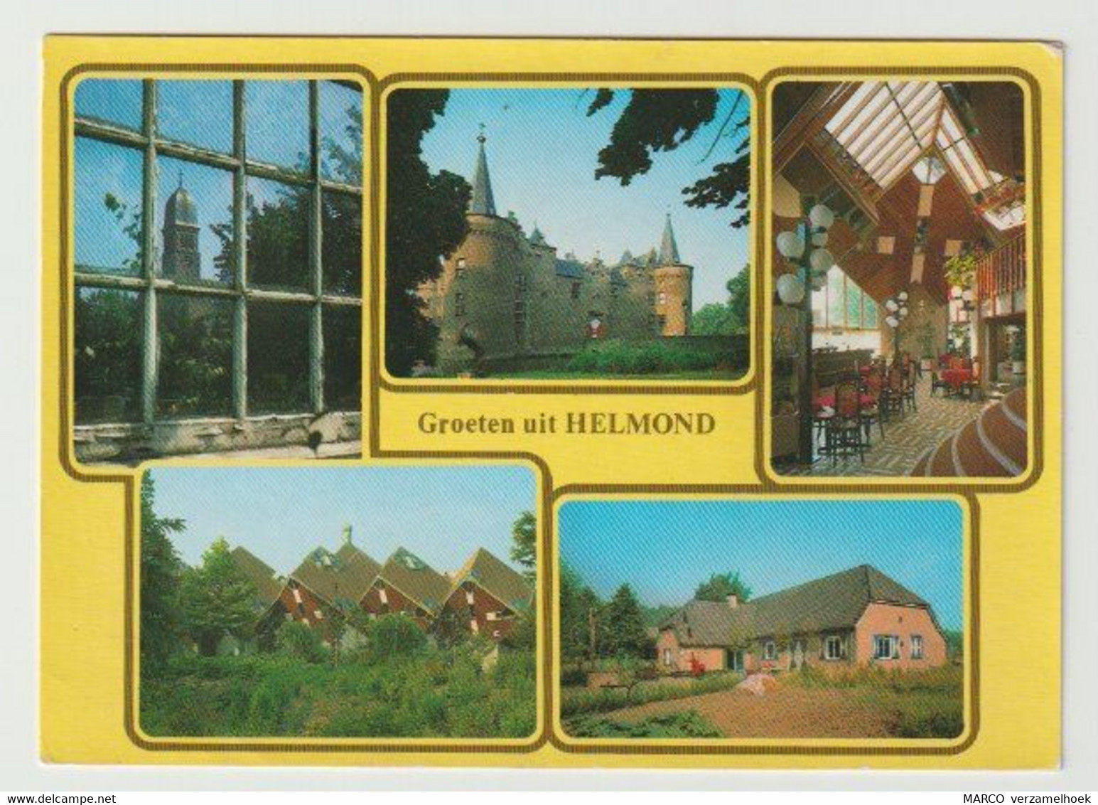 Postcard-ansichtkaart: Groeten Uit Helmond (NL) Kasteel-speelhuis-kerk - Helmond