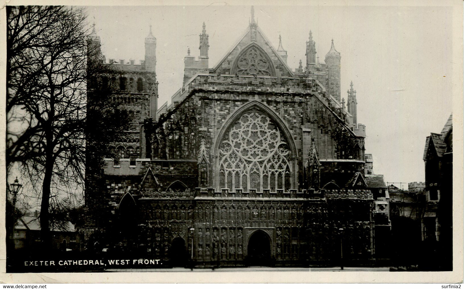 DEVON D-M - EXETER - CATHEDRAL - WEST FRONT RP  Dv1459 - Exeter