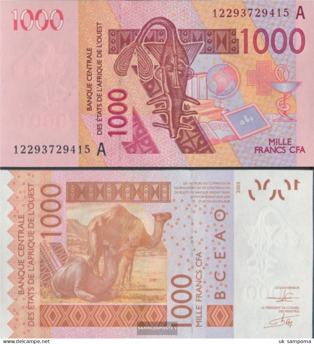 The Ivory Coast Pick-number: 115A L Uncirculated 2012 1.000 Francs - Ivoorkust