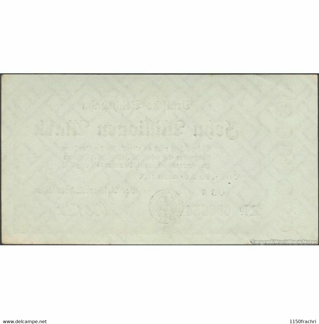 Banknote - Deutsche Reichsbahn 1923 - 10 Millionen Mark - 10 Miljoen Mark
