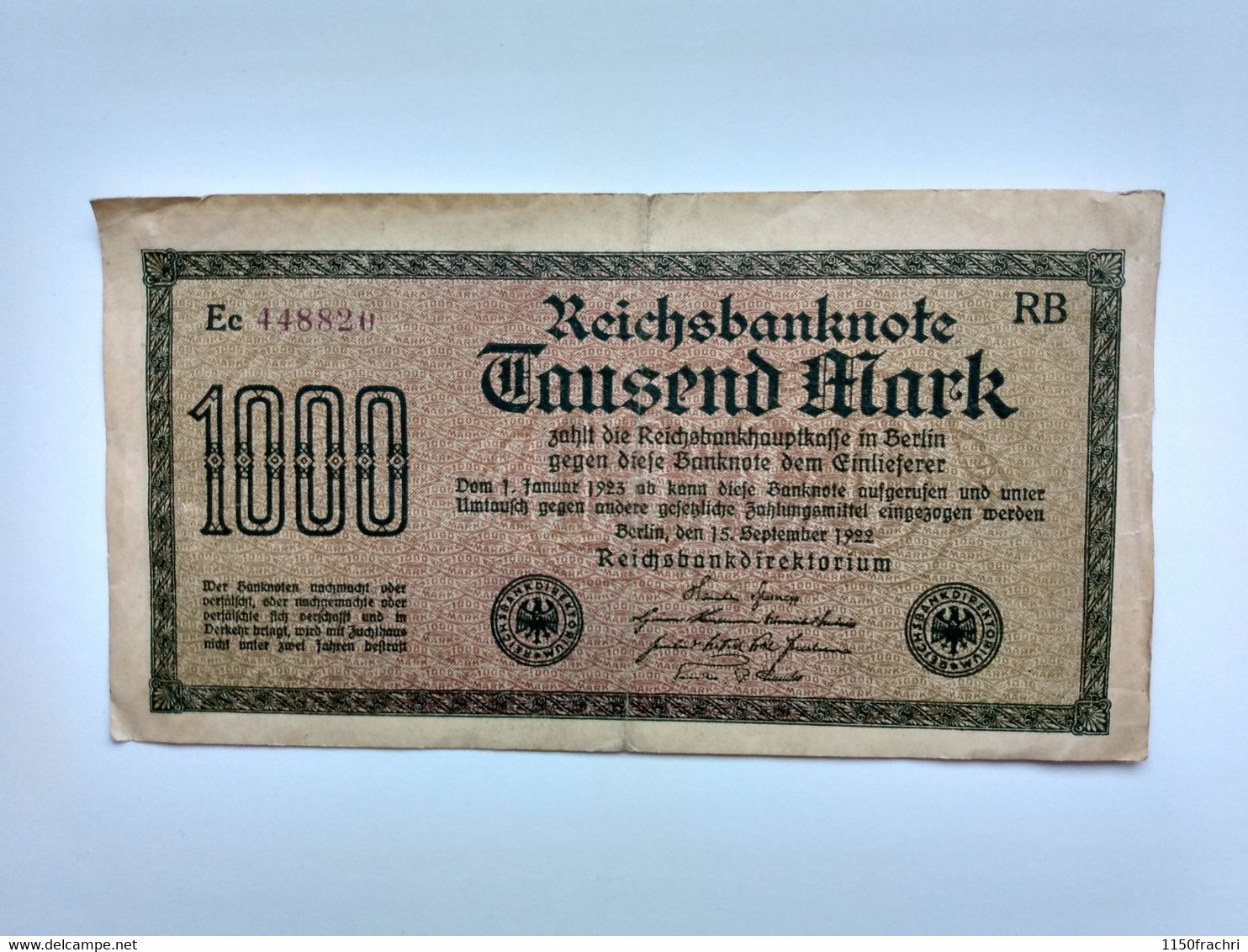 Banknote - Germany Reichsbanknote - 1000 Mark 1922 - 1000 Mark