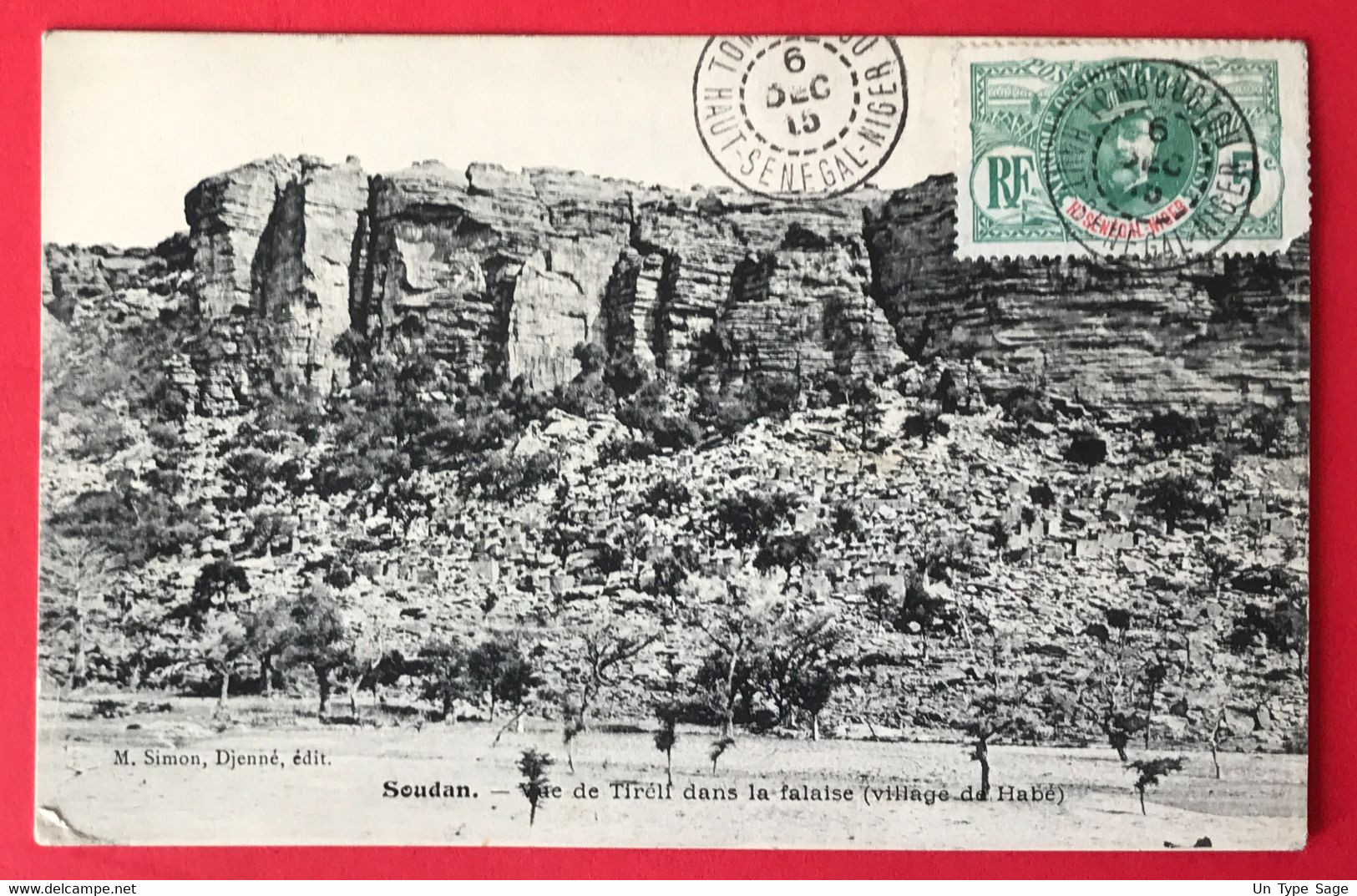 Haut Sénégal Et Niger N°4 (Faidherbe) Sur CPA - TAD TOMBOUCTOU 6.12.1915 Pour Paris - (A331) - Storia Postale