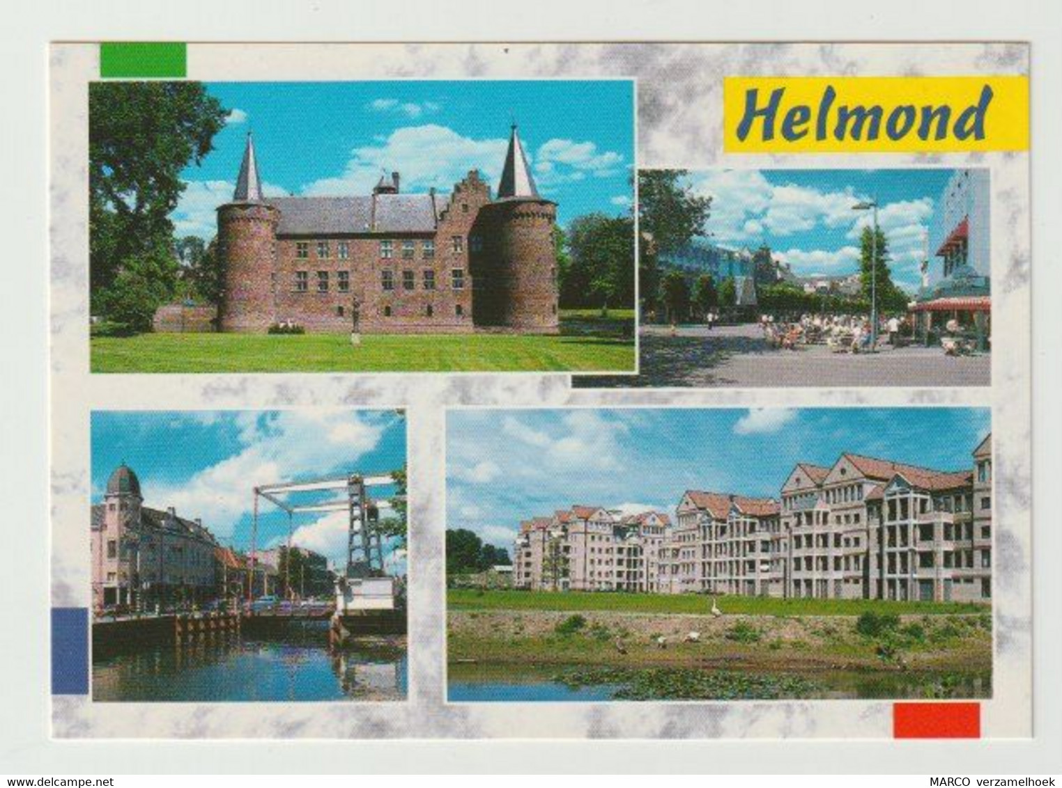 Postcard-ansichtkaart: Kasteel-centrum-veestraatbrug Helmond (NL) - Helmond