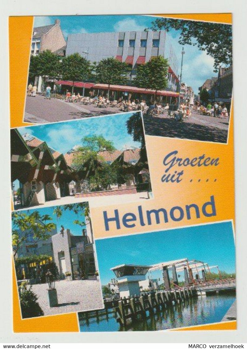 Postcard-ansichtkaart: Groeten Uit Helmond (NL) Zuid Willemsvaart-speelhuis-centrum - Helmond