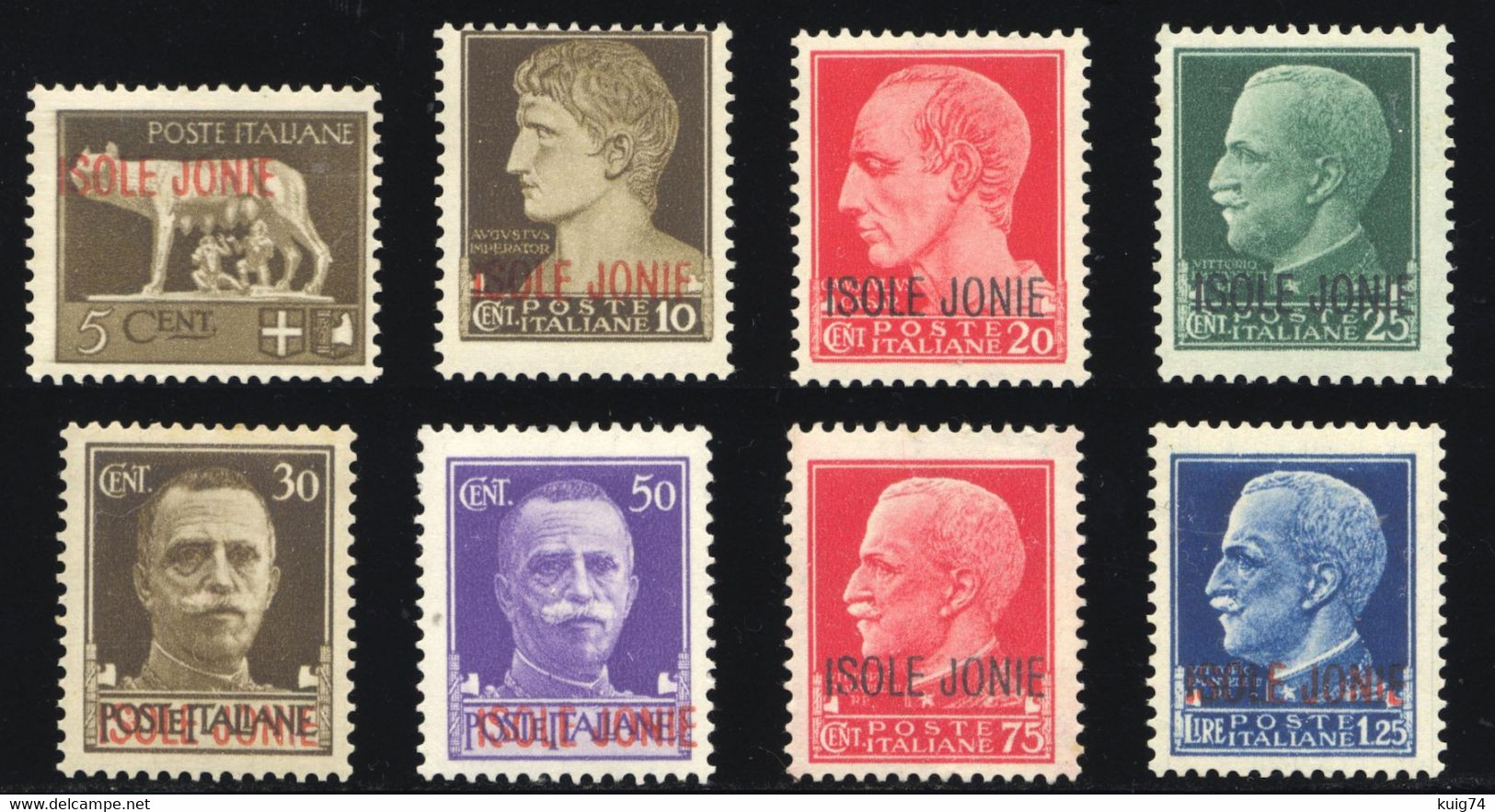 194 ISOLE JONIE N.1/8 NUOVI ** GOMMA INTEGRA SPLENDIDI - MNH SET COMPLETE LUXUS - Ionian Islands