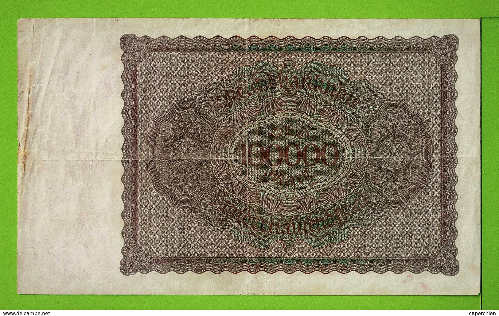 ALLEMAGNE /  / 100.000 MARK / 01 - 02 - 1923 / 192 X 115 Mm - 100.000 Mark