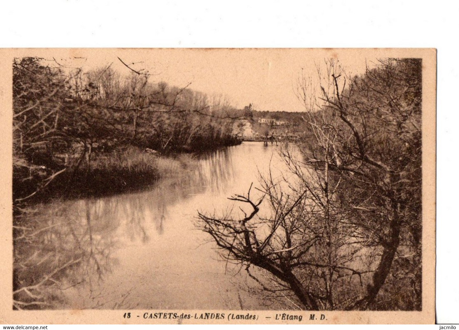 N°18. CASTETS-des-LANDES (Landes).  L'Etang.  M.D.  RARE. TBE.  Voir SCANS Recto-verso - Castets