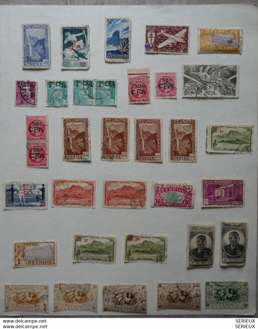 ¤3 LA REUNION 1930 TIMBRES DIVERS. SURCHARGES +OBLITERATIONS DIVERSES A VOIR - Used Stamps