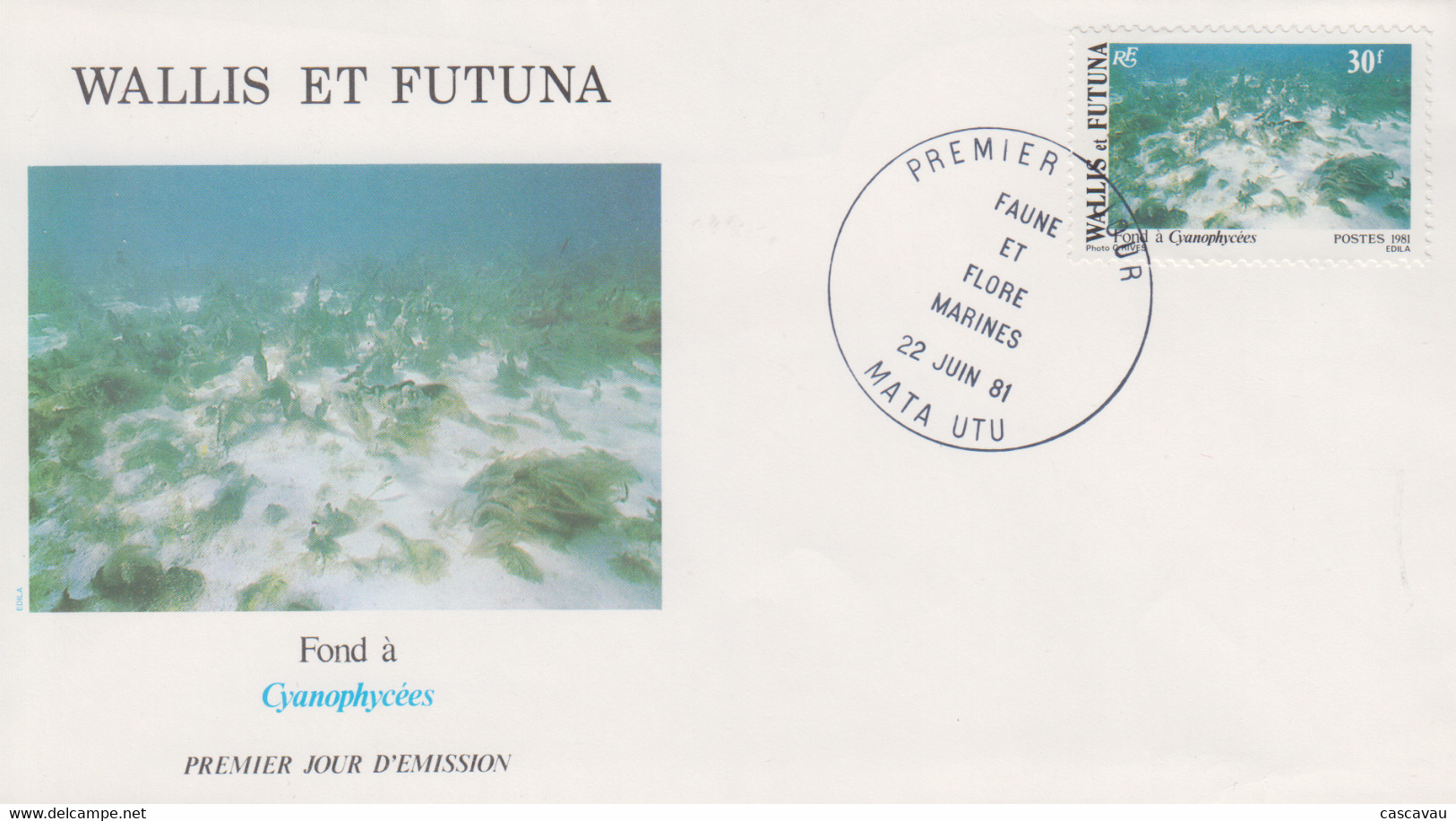 Enveloppe  FDC  1er  Jour    WALLIS  Et  FUTUNA     Faune   Et   Flore   Marines   1981 - FDC