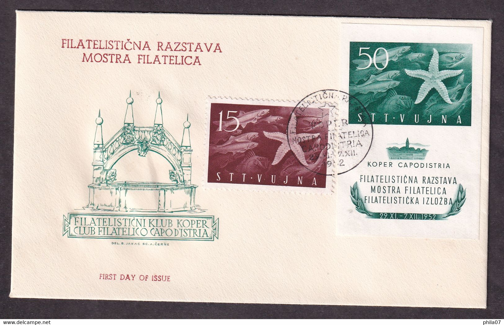 Italy/STT VUJA - Philatelistic Exhibition, Kopar, FDC. - Other & Unclassified