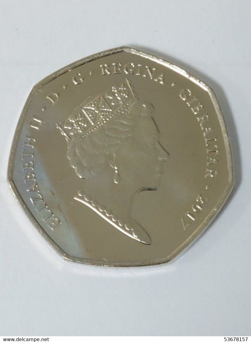 Gibraltar - 50 Pence, 2017, 50th Anniversary Of The Referendum - Gibraltar