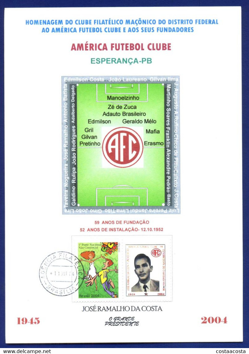 PERSONALITY - JRC - FOUNDER OF THE AMERICA FOOTBALL CLUB - BRAZI - Personalized Stamps