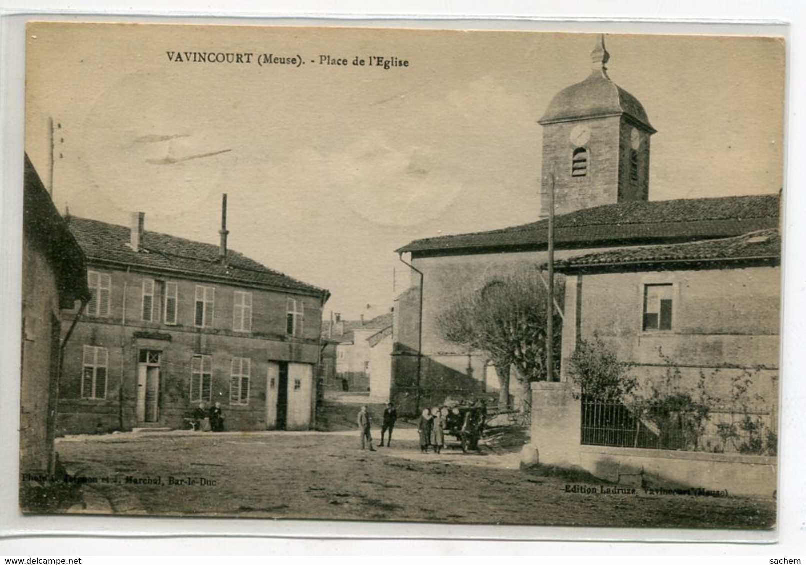 55 VAVINCOURT   Anim PLace Eglise  écrite Du Village En 1922    /DS-2015 - Vavincourt