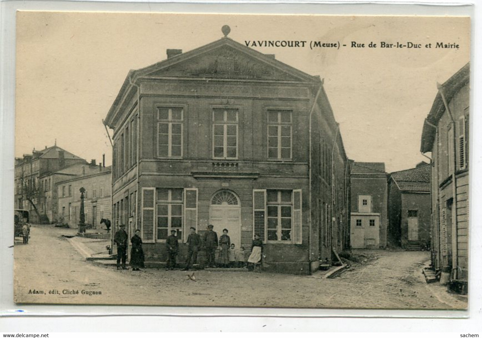 55 VAVINCOURT    Anim Rue De Bar Le Duc Et Mairie  écrite Du Village En 1915  /DS-2015 - Vavincourt