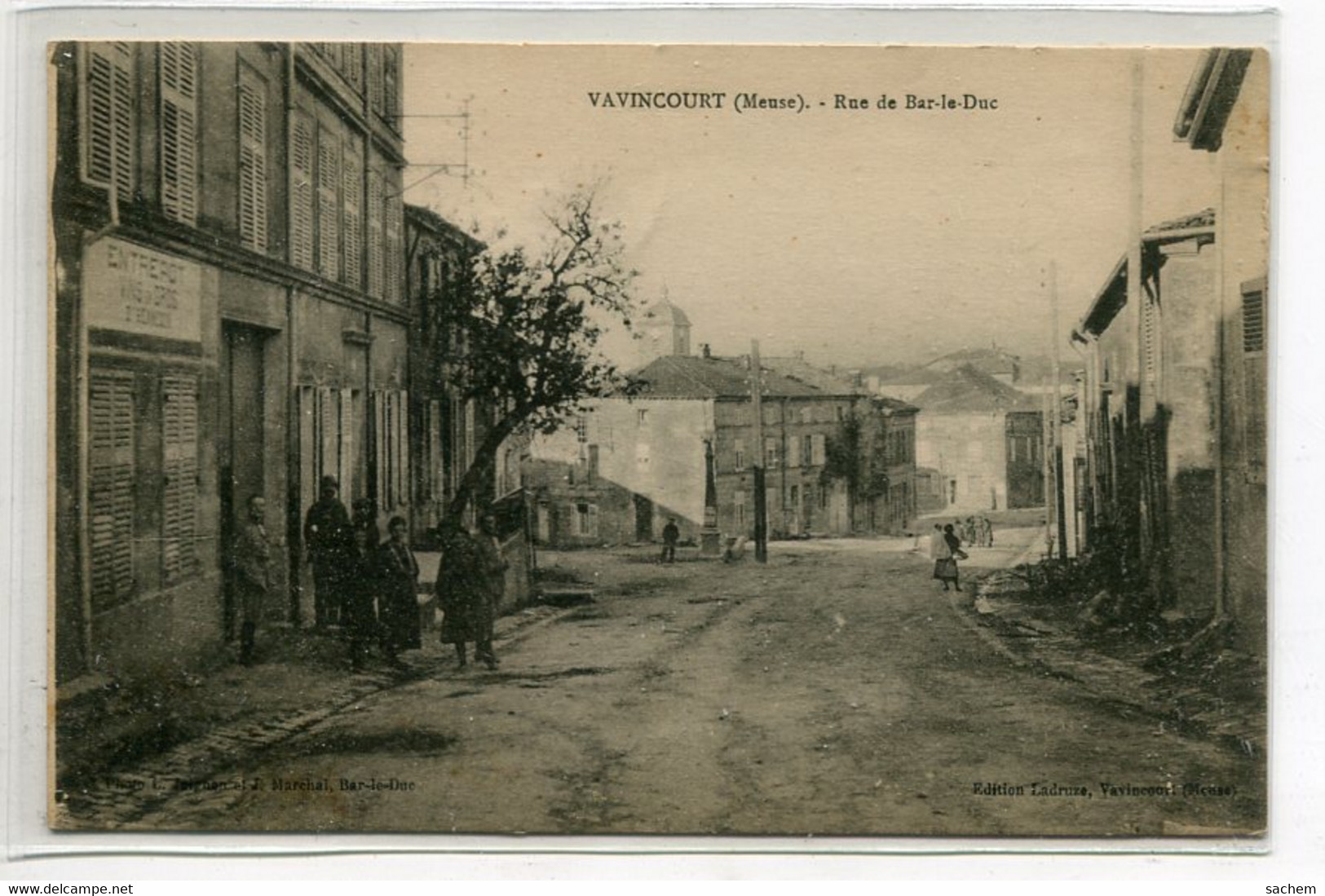 55 VAVINCOURT    Anim Rue De Bar Le Duc écrite En 1923 Timbrée /DS-2015 - Vavincourt