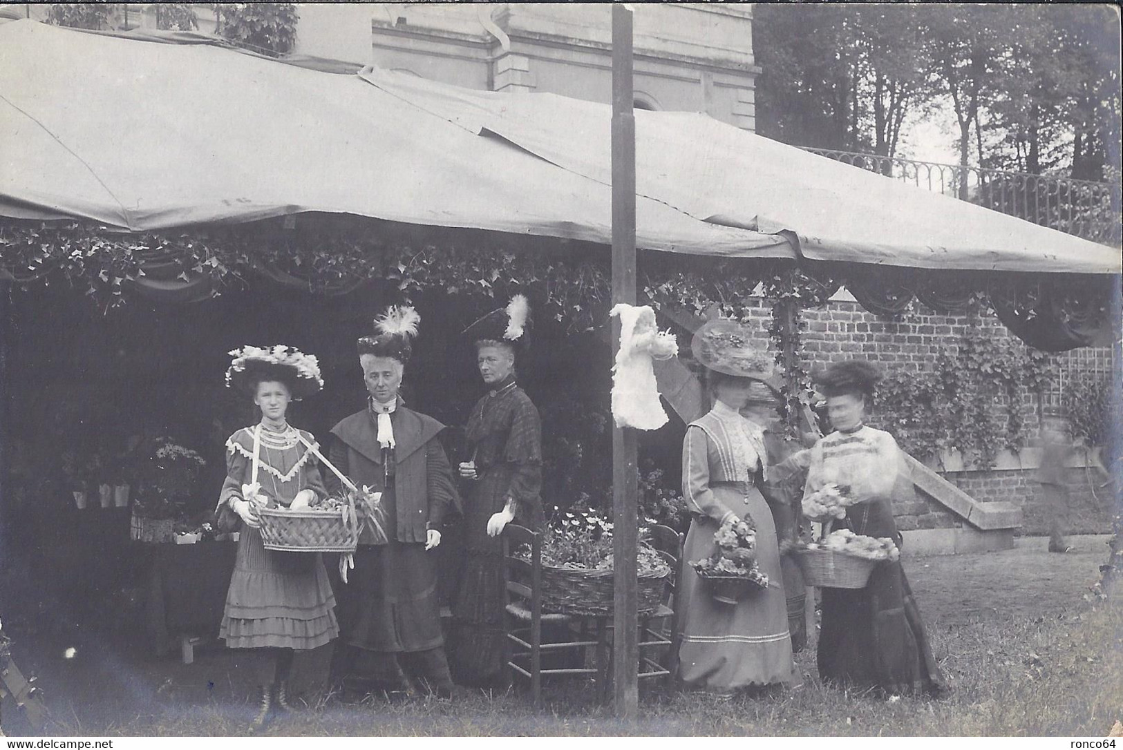 Le MANS- Jardins De L'Evêchê KERMESSE JUIN 1905. Carte  PHOTO, Comptoir PHOTO De L'OUEST. - Le Mans