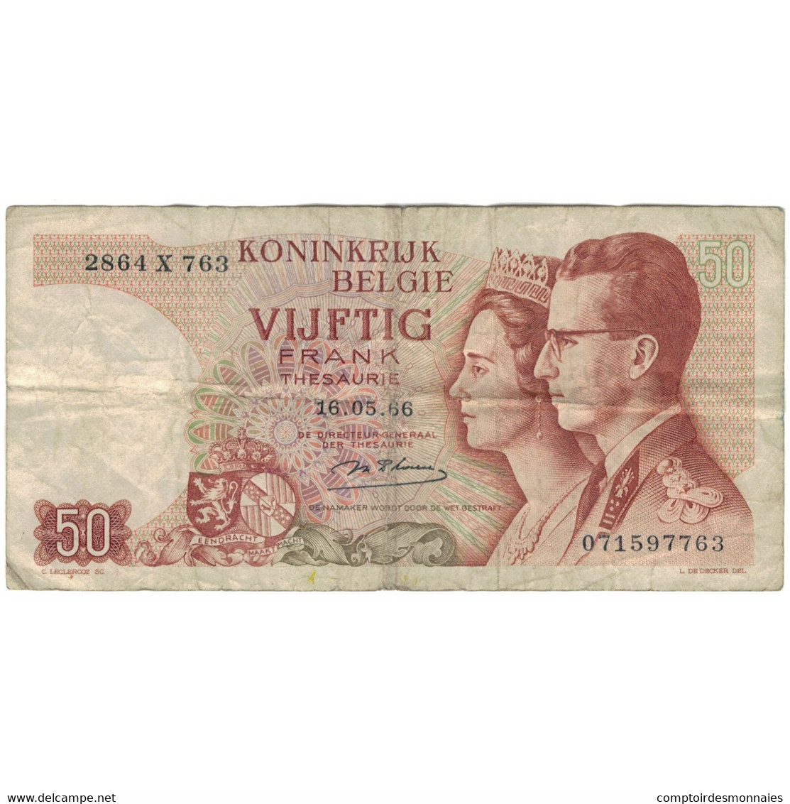 Billet, Belgique, 50 Francs, 1962, 1962, KM:139, TB - 50 Francs