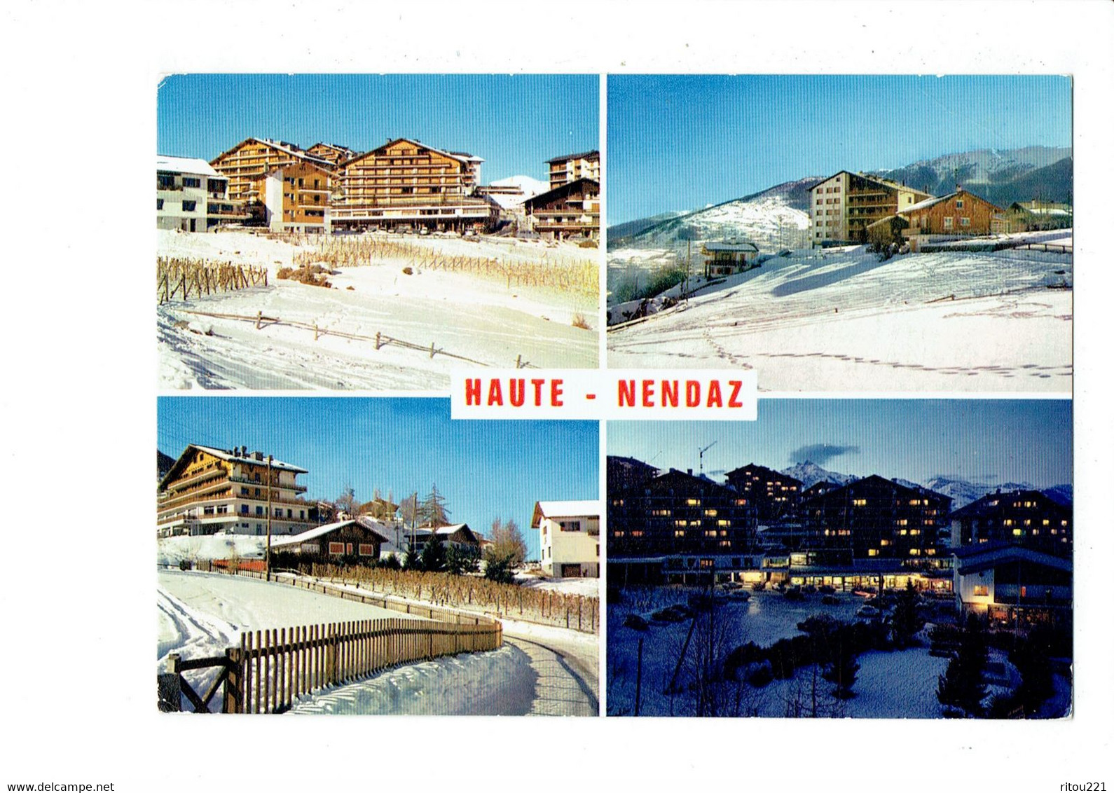 Cpm - Nendaz Commune En Suisse - Multivues Neige - Nendaz