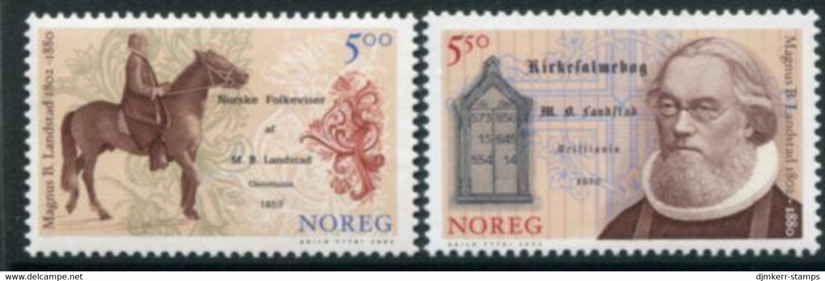 NORWAY 2002 Landstad Bicentenary MNH / **.  Michel  1452-53 - Nuovi