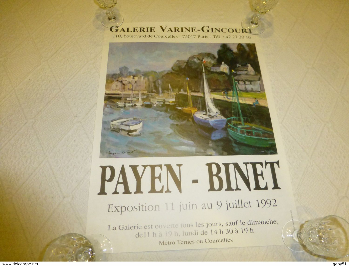 Affiche Payen-Binet, 1992, Galerie Varine-Gincourt ; R13 - Afiches