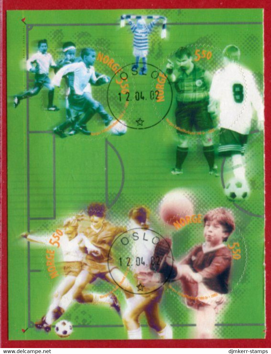 NORWAY 2002 Centenary Of Football League Ex Booklet Used.  Michel 1426-29 - Gebraucht