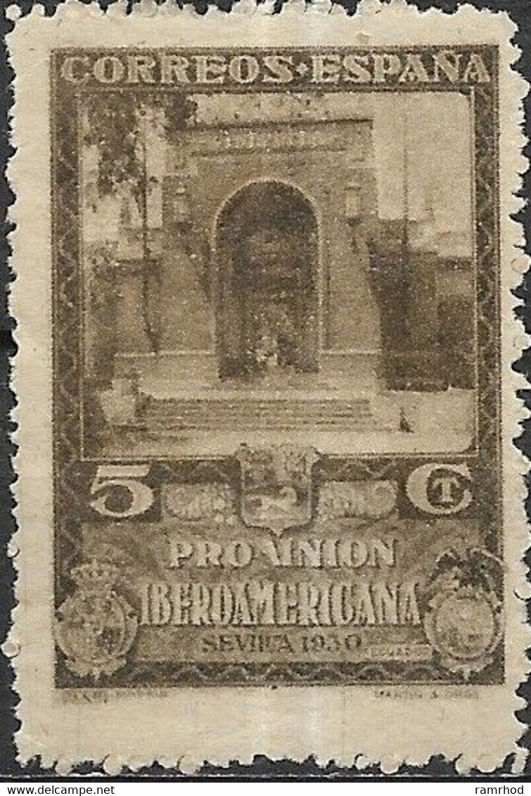 SPAIN 1930 Spanish-American Exhibition - 5c - Brown (Venezuela) MH - Nuevos