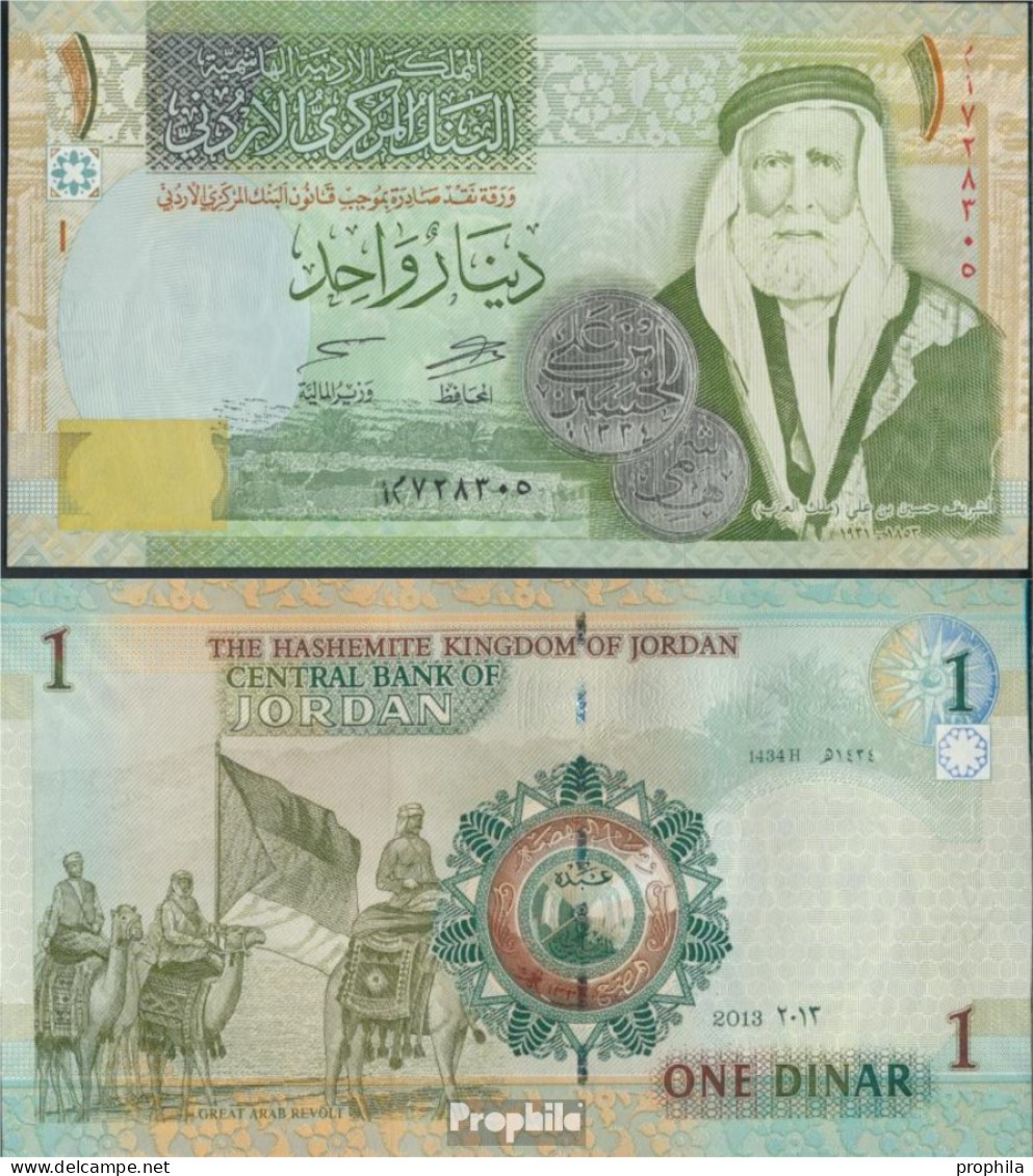 Jordanien Pick-Nr: 34g Bankfrisch 2013 1 Dinar - Jordan