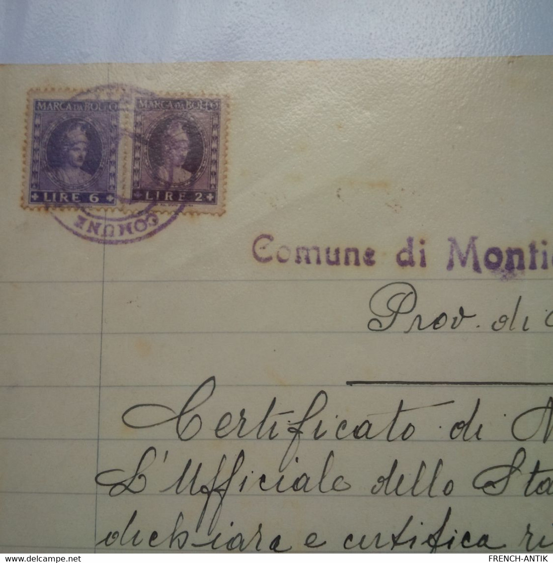 LETTRE COMUNE DI MONTICELLO D ALBA TIMBRE - Poststempel