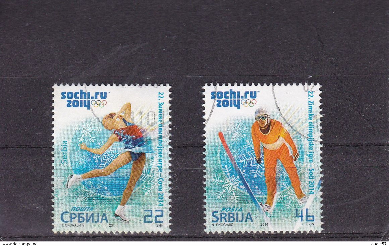 Serbia, 2014, Winter Olympic Games In Sotchi Used - Winter 2014: Sochi