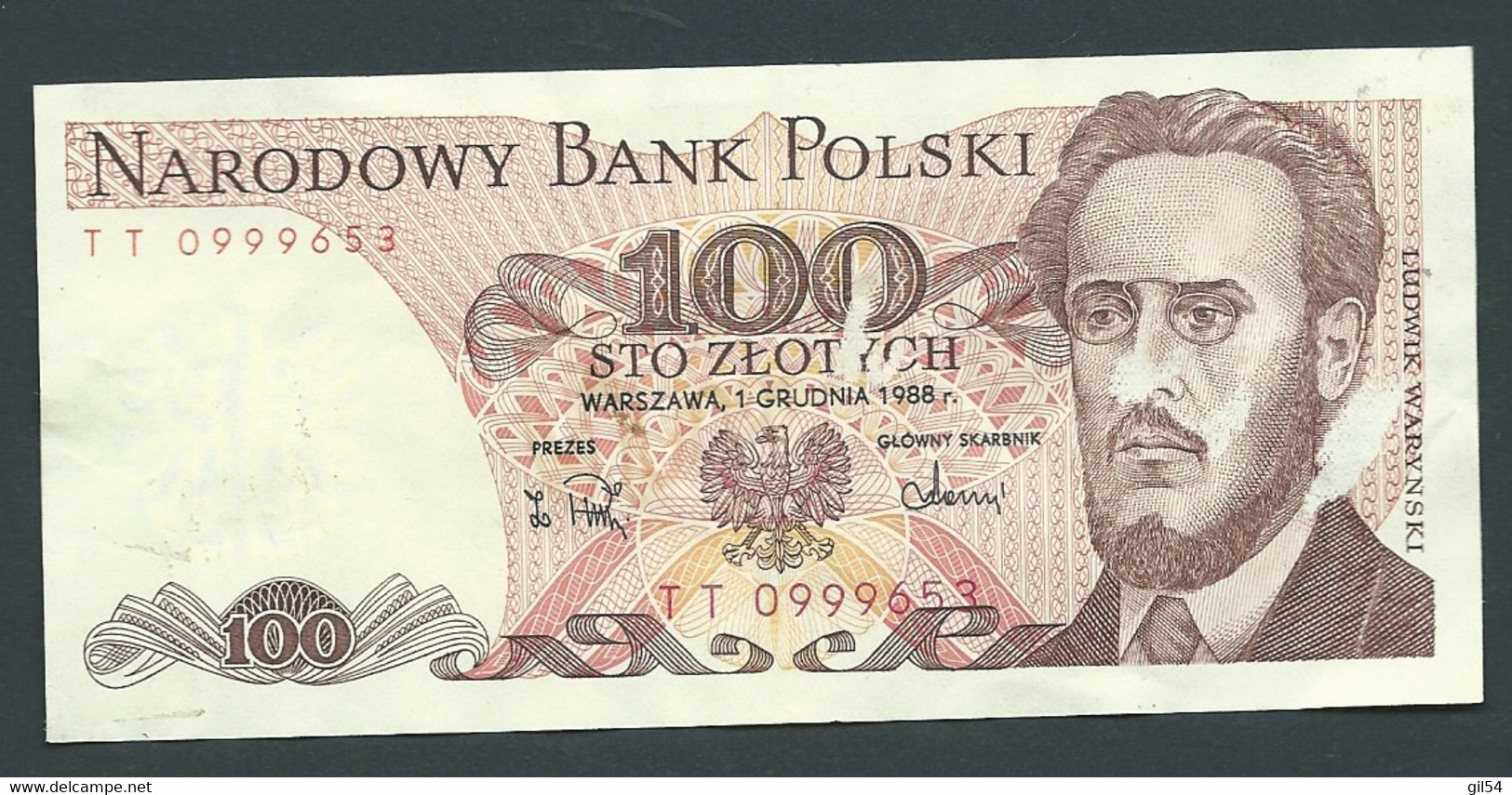 Billet, Pologne, 100 Zlotych, 1975-1988, 1988-12-01, TT0999653, Pelurage , Laura 7001 - Polonia