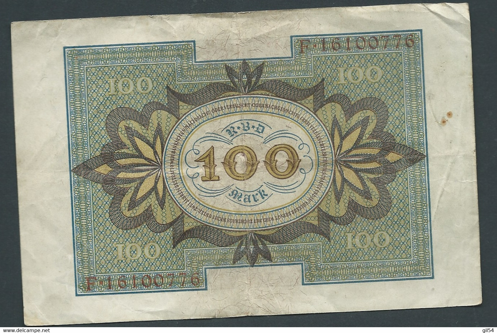 Billet, ALLEMAGNE / 100 MARK / 01/11/1920 / REICHSBANKNOTE  -  F.16100776 Laura 7005 - 100 Mark