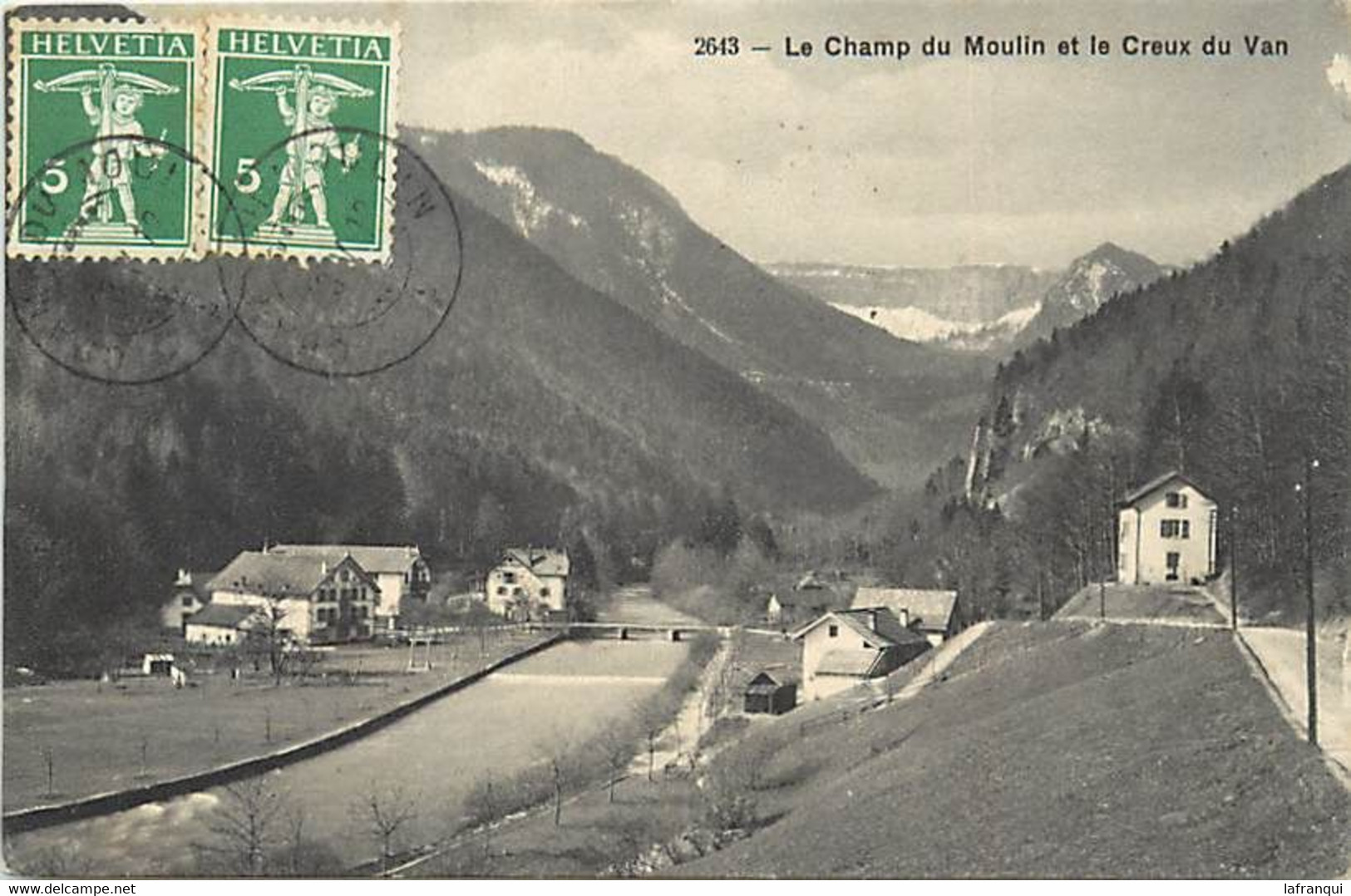 Pays Div -ref  Z913- Suisse -  Le Champ Du Moulin Et Le Creux Du Van - - Cham