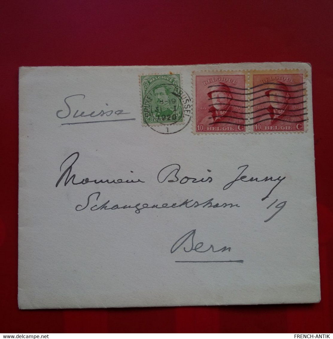 LETTRE BELGIQUE POUR BERN SUISSE - Storia Postale