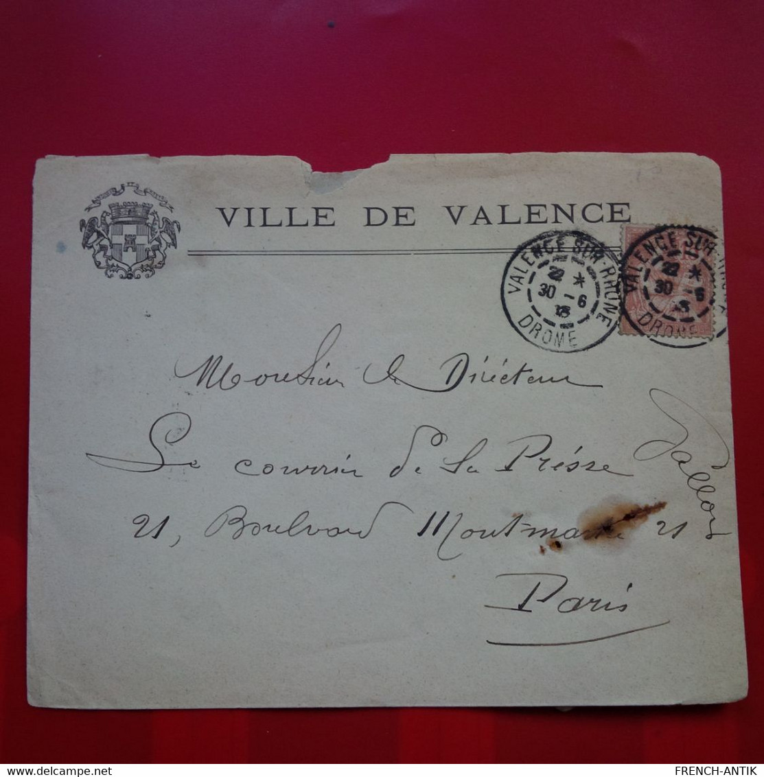 LETTRE VALENCE POUR PARIS CACHET EXPOSITION 1903 - Cartas & Documentos
