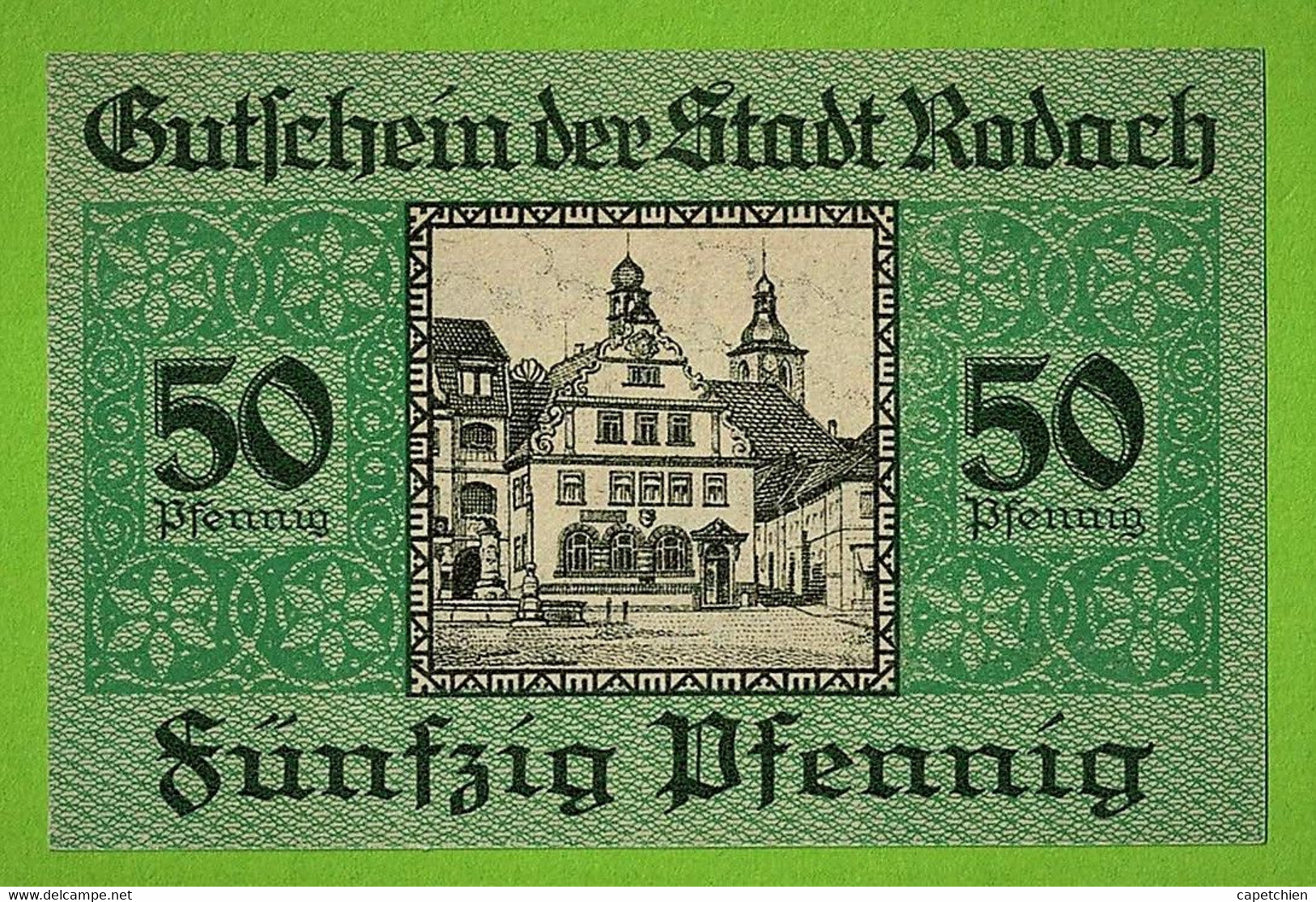 ALLEMAGNE / RODACH / 50  PFENNIG / NOTGELD /  15 AOUT 1920 / N° SERIE 02422 - Non Classificati