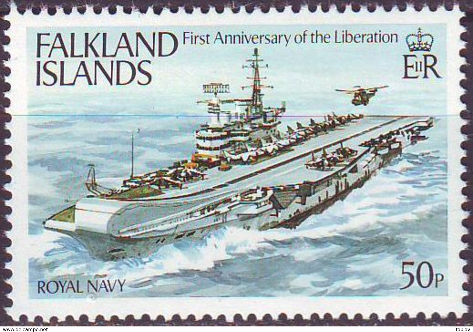 FALKLAND - Aircraft Carrier "Hermes" HELICOPTER - MNH - 1983 - Schiffe