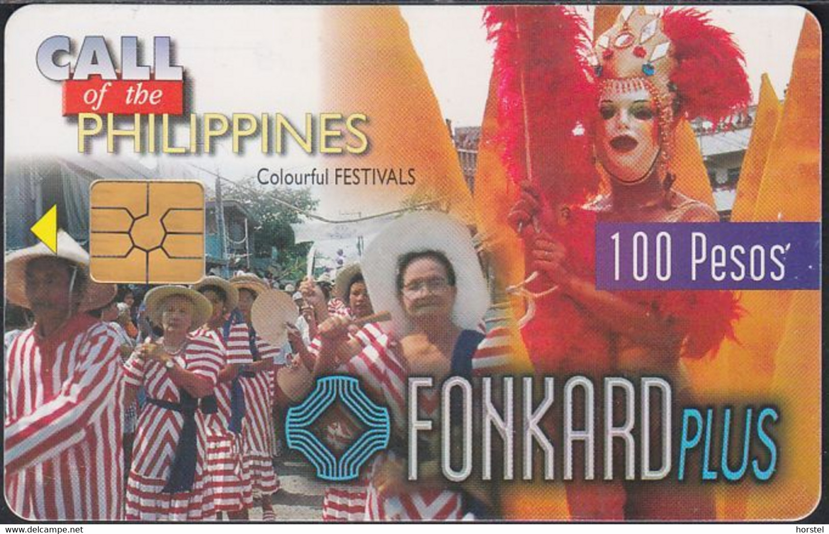 Philippinen - PH-TC-03 PLDT Chip 2 - Fonkaad Plus 100 Pesos - Colourful Festivals - Filippine