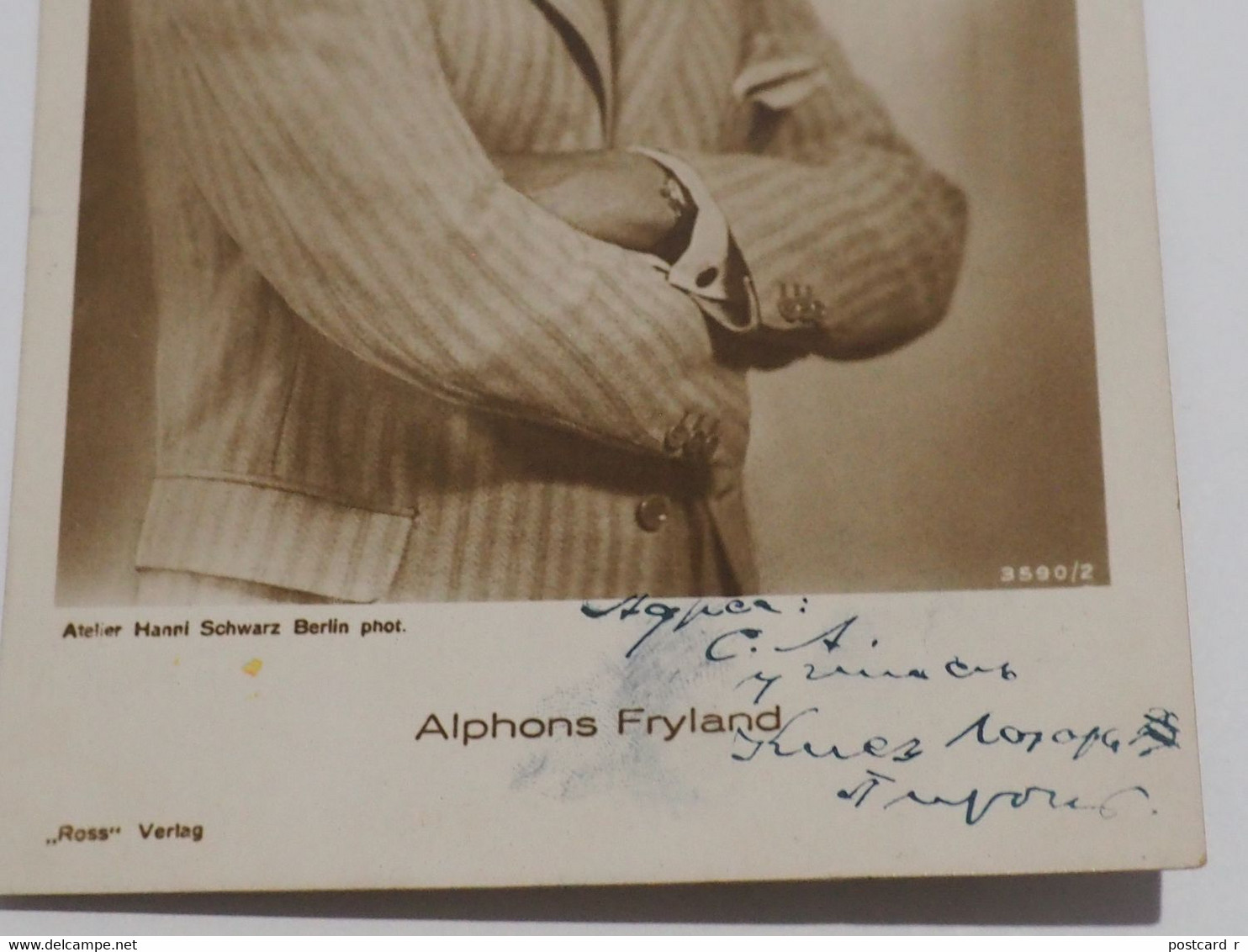 Actor Alphons Fryland Stamp 1928 A 216 - Artisti